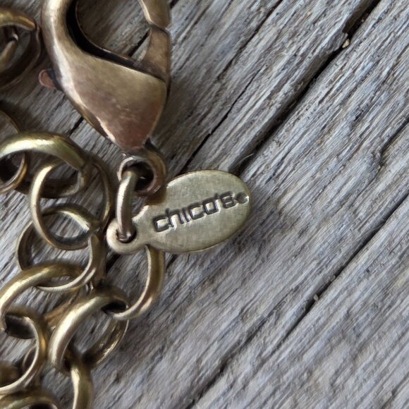 Chico's Medieval Style Goldtone Large Cross Pendant Necklace - Picture 5 of 7